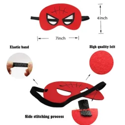 Superhelte Masker Festartikler - 32 Pak Filt og Elastiske Masker til Børn{hw}