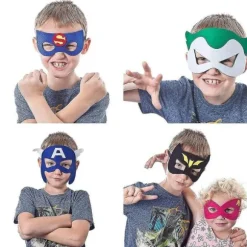 Superhelte masker festartikler til børn (32-pak) filt og elastik
