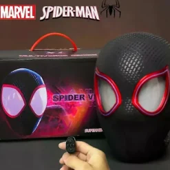 SWMarvel Mascara Miles Spiderman Hovedbeklædning Cosplay Bevægelige Øjne Elektronisk Maske Spider Man 1:1 Fjernbetjening Legetøj Til Voksne Gave Rygsæk Electric version B | Fyndiq