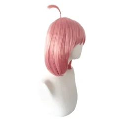 Syntetisk kort glat hår Anime Cosplay paryk lyserød netkappe til piger 0-3 år