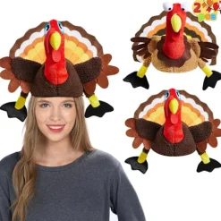 Takkedag Tyrkisk Beanie Strikket Hat, Takkedag Tyrkisk Hat til Kvinder & Mænd, Takkedag Nyhed Hatte, Takkedag Kostume Hatte