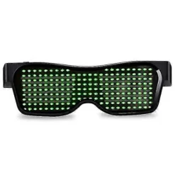 Tand LED Briller Tilpasset Sprog USB Opladning Blinkende Lysende Briller
