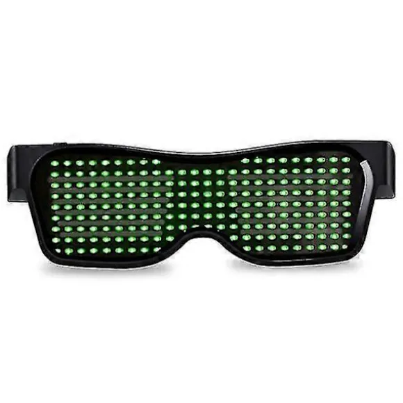 Tand LED Briller Tilpasset Sprog USB Opladning Blinkende Lysende Briller