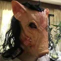 TD® SAW-inspireret dekorativ grismaske lavet af høj kvalitet latex til cosplay-kostume eller Halloween-maskerade
