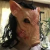TD® SAW-inspireret dekorativ grismaske lavet af høj kvalitet latex til cosplay-kostume eller Halloween-maskerade