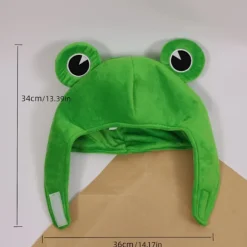 Tegneserie Sjov Yndig Plys Frø Hat Cosplay Kostume Udklædningshat