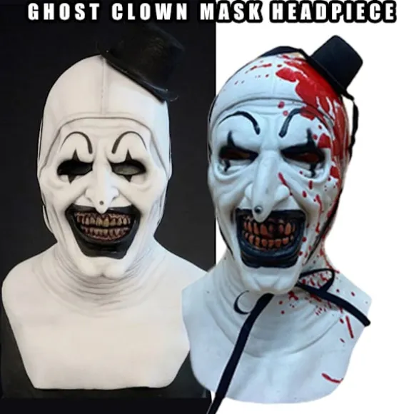 Terrifier 2 Art the Clown Maske Cosplay Kostume Maskerade rekvisitter_Super Gave C