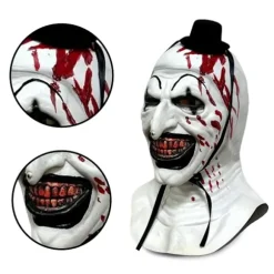 Terrifier 2 Art the Clown Gysermaske Halloween Party Maskerade Horrormasker (FMY) Apricot