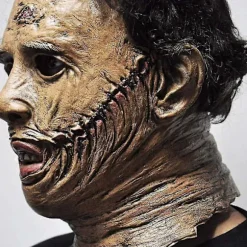 Texas Chainsaw Massacre Leatherface Maske i Latex - Horrorfilm Halloween Cosplay Kostumefest Event Rekvisitter Legetøj Karnevalsmaske
