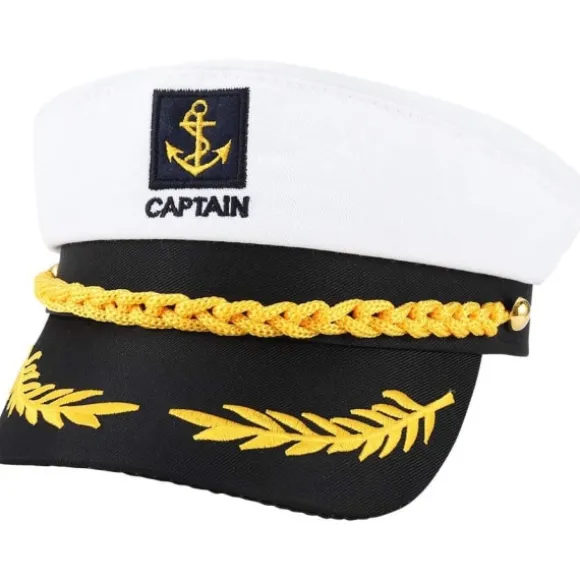 TG Voksen Sømandskasket Justerbar Kaptajnshat Cosplay Sømandsskib Bådkaptajnshat til Sømandsmaritim Admiral
