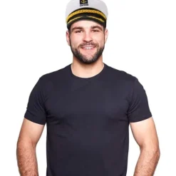 TG Voksen Sømandskasket Justerbar Kaptajnshat Cosplay Sømandsskib Bådkaptajnshat til Sømandsmaritim Admiral