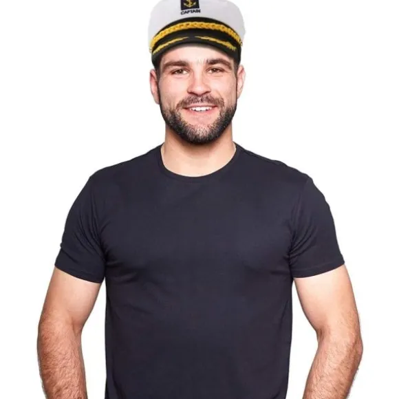 TG Voksen Sømandskasket Justerbar Kaptajnshat Cosplay Sømandsskib Bådkaptajnshat til Sømandsmaritim Admiral