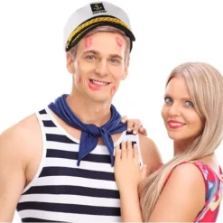 TG Voksen Sømandskasket Justerbar Kaptajnshat Cosplay Sømandsskib Bådkaptajnshat til Sømandsmaritim Admiral