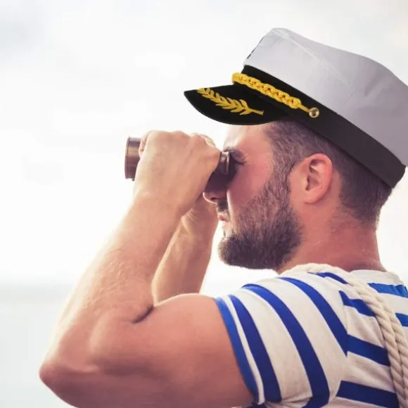 TG Voksen Sømandskasket Justerbar Kaptajnshat Cosplay Sømandsskib Bådkaptajnshat til Sømandsmaritim Admiral