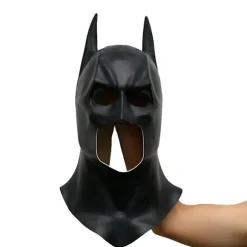 The Dark Knight Rises Sort Batman Maske Festmaske Halloween Latex Påske Hovedbeklædning