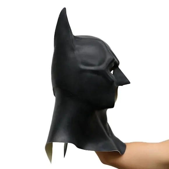 The Dark Knight Rises Sort Batman Maske Festmaske Halloween Latex Påske Hovedbeklædning