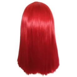 The Nightmare Before Christmas Sally Rød Langt Glat Hår Paryk Halloween Cosplay Party Fancy Dress Parykker Prop (FMY) Medium