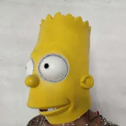 The Simpsons Bart Maske Halloween Høj Kvalitets Latex Kostume Maske - JA (FMY)