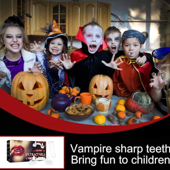 Tilbagetrækkelige vampyrhug cosplay gebisser tilbagetrækkelige udklædning