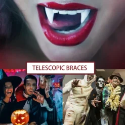 Tilbagetrækkelige vampyrhug cosplay gebisser tilbagetrækkelige udklædning