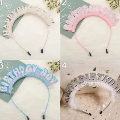 Tillykke med fødselsdagen Headclip Plastic Hårklemmer 2 2 2