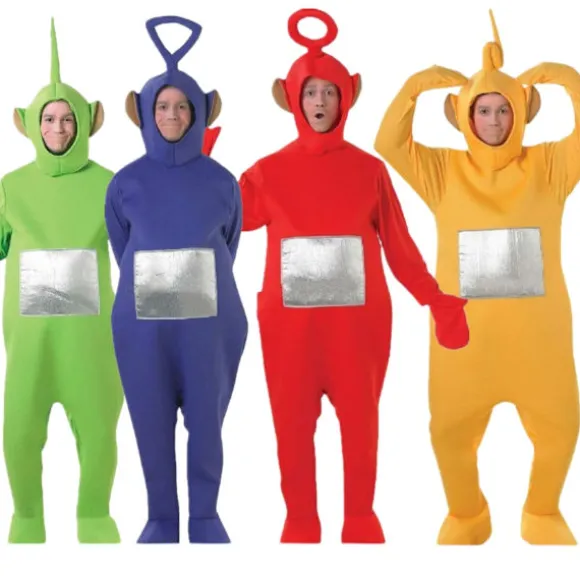Tinky Winky Teletubbies Voksen Fæstekostume Lilla purple 180 cm