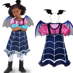 Tjejklänning Fancy vampyr Halloween kostym I 130