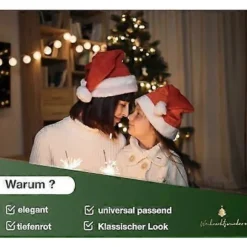 TK Group Timo Klingler Juleeventyr Fløjl Julehat Julemandshat Julemand Rød til Voksne & Børn - Julefrokost Julemar