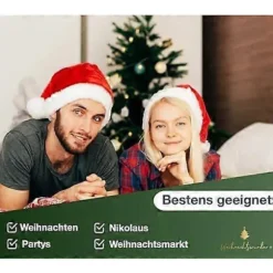 TK Group Timo Klingler Juleeventyr Fløjl Julehat Julemandshat Julemand Rød til Voksne & Børn - Julefrokost Julemar