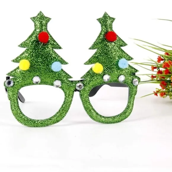 To par julebriller formet som juletræ, rensdyr, jul, xmas, xmas, gaver