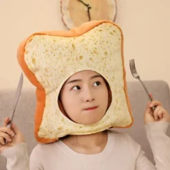 Toast Brød Hat Varmt Brød Selfie Rekvisitter Plys Hat Kostume Tilbehør