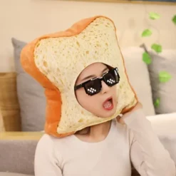 Toastbrødhat Varmt Brød Selfie Rekvisit Plys Hat Kostume Tilbehør-Xin