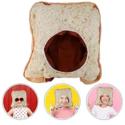 Toastbrødshat Varmt Brød DIY Selfie Rekvisit Plyshat Kostumetilbehør