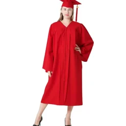 Toga Universitetsdiplom og Gradueringshue til Voksne 2023 High School Graduation Suit Rød L til Mænd og Kvinder