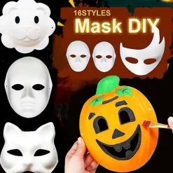 Tom farvemaling maske maske cosplay pulp maske børnehave diy forsyninger Jikaix Butterfly