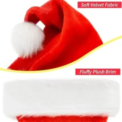 Tomtehatt, julmössa, unisex sammetsjulhattar Extra T,ZQKLA
