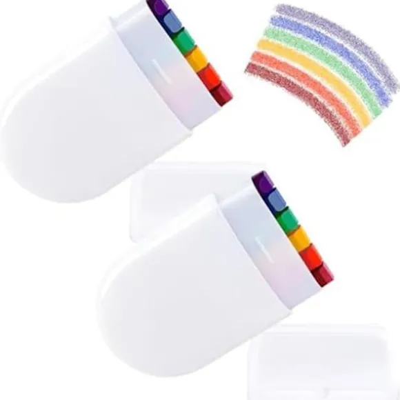 To-pak med regnbue ansigts- og kropsmaling - ansigtsmaling med Pride Day-tema
