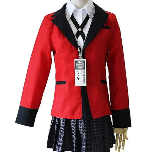 Tvangsagtig Spiller Kakegurui Kostume Jabami Yumeko Anime Kakegurui Kirari Momobami Uniform Sæt Til Kvinder M