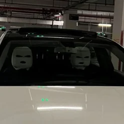 Tyverisikring Bil Nakkestøttebetræk Balaclava Design Ferie Biltilbehør White 2pcs