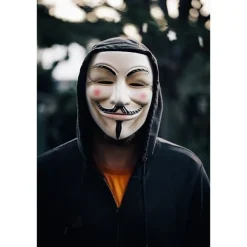 Udekit hacker masker V for Vendetta anonym halloween cosplay kostume fest rekvisitter