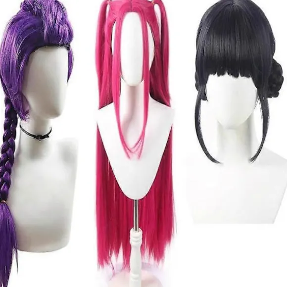 Udsøgt Hunter Rumi Cosplay Paryk, Lang Lilla Flettet Cosplay Paryk til Halloween, Lilla Fletninger W-ig Halloween C-osplay Rekvisitter, H-alloween Anime Kostume Purple 1pcs | Fyndiq