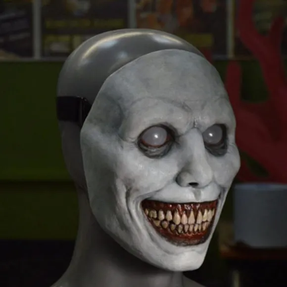 Uhæggelig Halloweenmaske til voksne - Smilende dæmoner, rædselsmasker Cosplay Uhæggelige Halloween-kostumerekvisitter til Halloweenfest Karneval Cosplay (1 stk) | Fyndiq