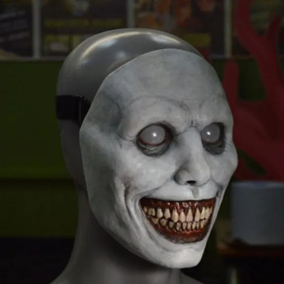 Uhæggelig Halloween-maske til voksne - Smilende dæmoner, rædselsmasker cosplay uhyggelige Halloween-kostumerekvisitter til Halloween-fest karneval cosplay (1 stk.)-FS- | Fyndiq