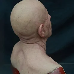 Uhæggelig Ældre Mand Rynke Maske Hovedbeklædning Halloween Fest Karneval Cosplay Horror Rekvisitter Bald Man