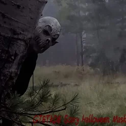 Uhyggelig halloween maske, djævlemaske, alien blodig monstermaske, uhyggelig horror maske