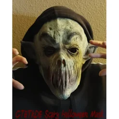 Uhyggelig halloween maske, djævlemaske, alien blodig monstermaske, uhyggelig horror maske