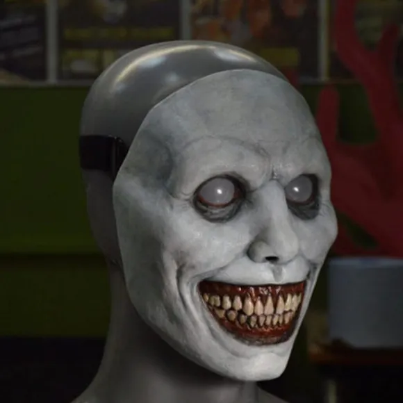 Uhyggelig Halloween-maske til voksne - Smilende dæmoner, gysermasker Cosplay uhyggelige Halloween-kostume rekvisitter til Halloween-fest karneval Cosplay (1 stk.) | Fyndiq