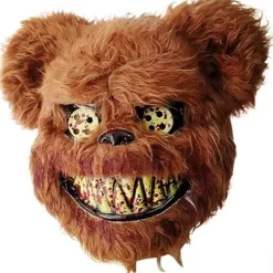 Uhyggelig Halloween-maske bjørn kanin maske, blodig plys hovedmaske Color2