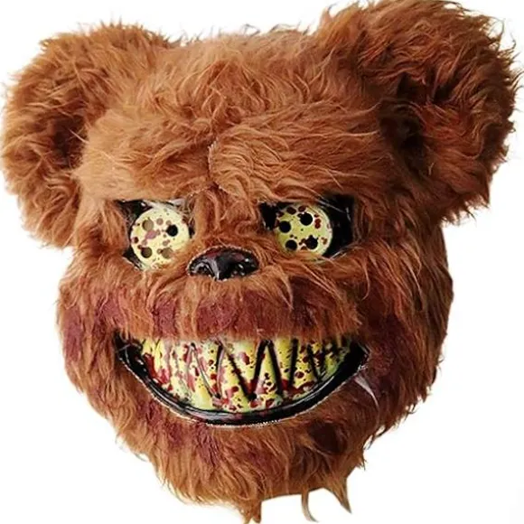 Uhyggelig Halloween-maske bjørn kanin maske, blodig plys hovedmaske Color2