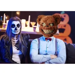 Uhyggelig Halloween-maske bjørn kanin maske, blodig plys hovedmaske Color2